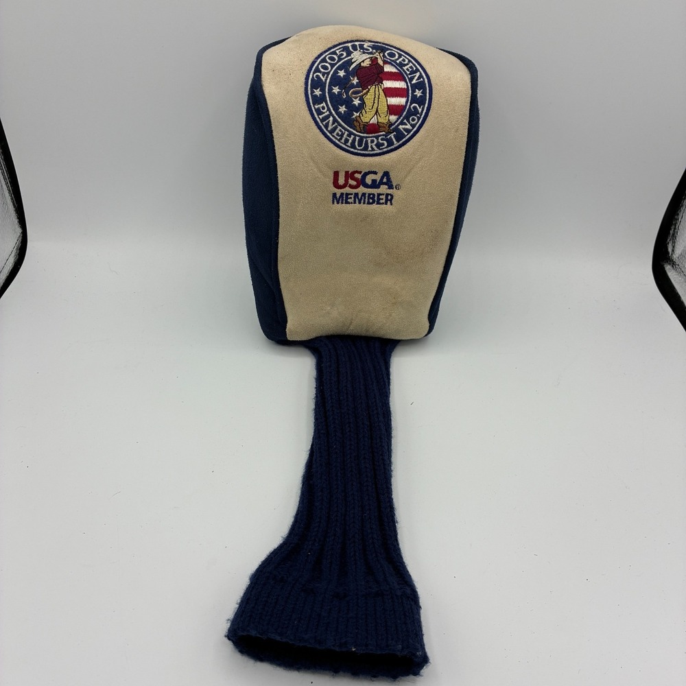US Open 2005 Pinehurst No.2 USGA Member Driver Headcover Tan Blue Padded